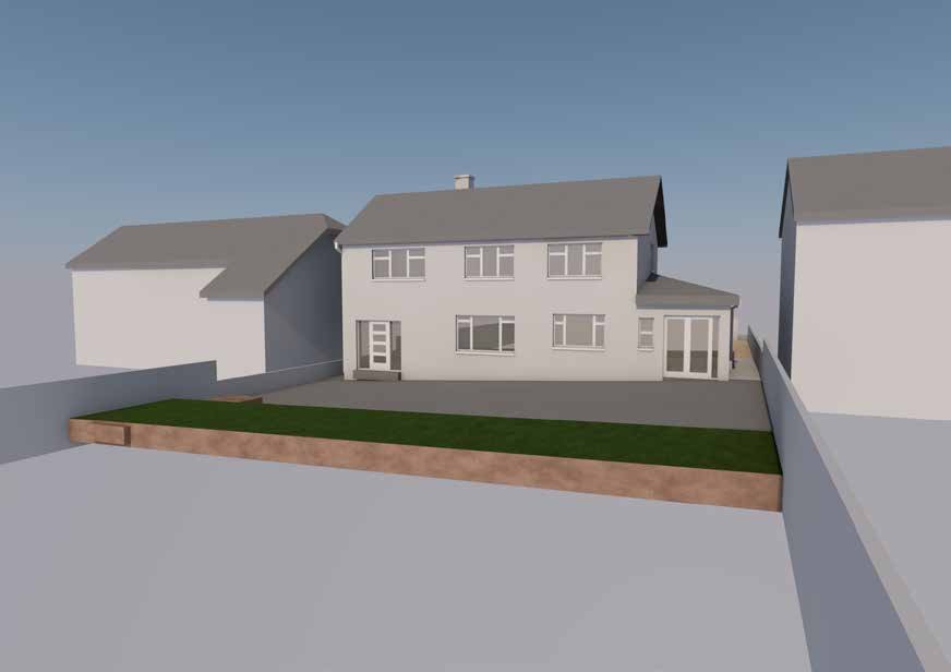 Survey model of an existing house and site